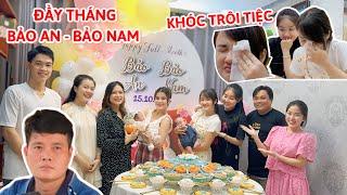 Đầy tháng 2 bé mẹ Nấm đầy đủ Chị Em Cây Dừa & Sp Khương Dừa, Bà Ngân tự dưng khóc nhè vì…