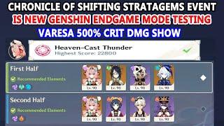 Chronicle of Shifting Stratagems is New Genshin EndGame Mode Testing | Varesa 500% Crit DMG Show