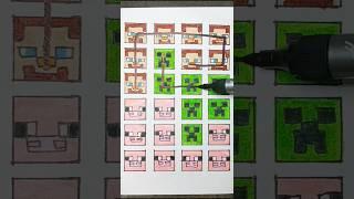 Minecraft animations movie steve meme puzzle #shorts #art #suhema art