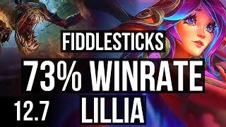 FIDDLE vs LILLIA (JNG) | 8/0/8, 73% winrate, Rank 5 Fiddle, Legendary | TR Master | 12.7