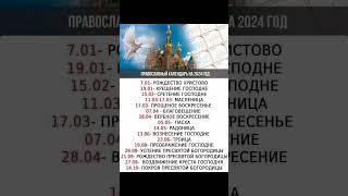 Православный календарь на 2024 год. На заметку.
