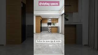 OPEN MODULAR KITCHEN RENOVATION WITH PRIVACY IDEA#DESIGNING#DECOR#INTERIOR#ORGANIZING#TIPS#FOLLOW#US