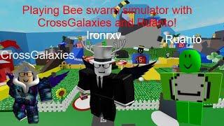 Playing Bee Swarm simulator with CrossGalaxies and Ruanto!