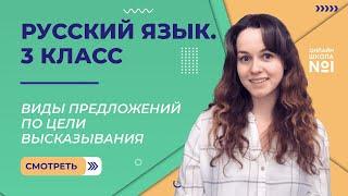 Виды предложений по цели высказывания. Видеоурок 3.2. Русский язык 3 класс