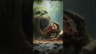Abandoned Train: Mysterious Exploration - A Horror Scene #shorts #youtubeshorts