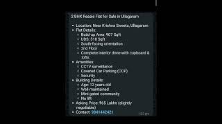Resale Flat in Ullagaram