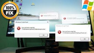 Can not find script file Maintenance.vbs and StartupCheck.vbs