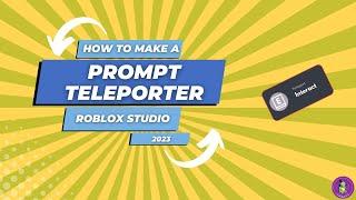 How to Make a TELEPORTER with Proximity Prompt in 4 MINUTES | Roblox Studio Tutorial 2023