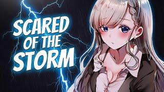 Comforting Your Crush From The Storm  | ASMR Roleplay [Reverse Comfort]