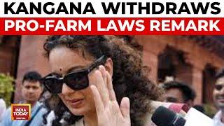 BJP MP & Actor Kangana Ranaut Retracts Pro-Farm Law Statement Amid Backlash & Criticism |India Today