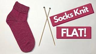 Socks Knit Flat | Step-By-Step Knitting Tutorial | Knitting House Square