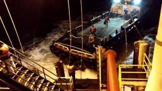 Oil platform crew change