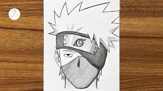 How to draw Kakashi Hatake step by step || Best anime drawing || Easy drawing ideas for beginners