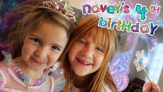 NAVEY'S PRiNCESS BDAY PARTY!!  Fairy Adley and Mom make Birthday Princesses out of Navey & Friends