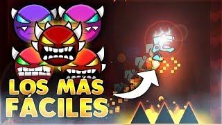 Los NIVELES DEMON MÁS FÁCILES de CADA DIFICULTAD de Geometry Dash 2.1 | GuitarHeroStyles