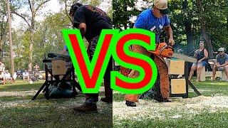 WHO WILL WIN: Racing Husqvarna Chainsaws