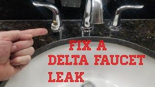 How to fix a Delta bathroom faucet leaking handle