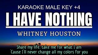 Whitney Houston - I Have Nothing (Karaoke Male Key Nada Pria +4 B)