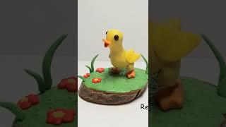 How to make Duckling of modelling clay or fondant