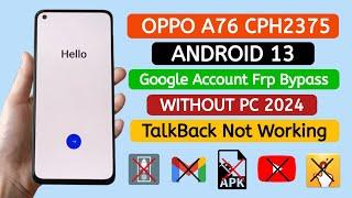 OPPO-A76 (CPH2375) Android 13 Frp Bypass Without PC||Google account frp unlock||@TadrishinfoTech||