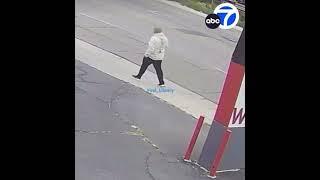 Surveillance footage shows deranged gunman Julio Rodarte randomly shooting at cars…….‍