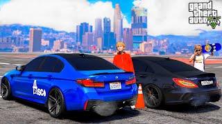 ОПЕРСКАЯ ЕЗДА В GTA 5 - MERCEDES CLS63 НА 1000 СИЛ ПРОТИВ BMW M5 ASCO! УЛИЧНЫЕ ГОНКИ! ВОТЕР