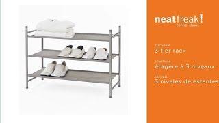 5019 neatfreak Stackable 3-Tier Shoe Rack assembly instructions