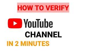 How to verify YouTube channel in 2 minutes//@PBH677 /#verify youtube channel//