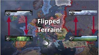 What if all of the terrain was flipped? - Hoi4 Timelapse