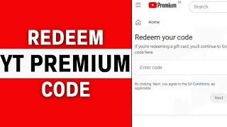 How to Redeem YouTube Premium Code | YouTube Premium Code Redeem (Android/iOS)