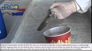 9 étapes pour appliquer fibre de verre et top coat sur un moule