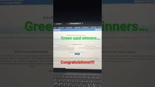 Green card lottery winners| congratulations)))))  #greencard