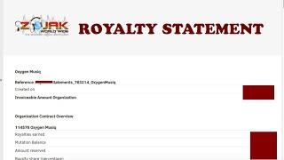 My First Royalty Statement from Zojak.| How to Break It Down | How Much Was Made.