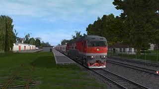 Прибытие на ст. Лельма | ТЭП70-0301 | Trainz 12