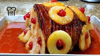 🟠 Easy and delicious baked ham with pineapple