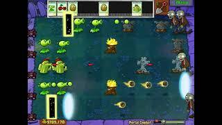 Plants Vs. Zombies: Survival Night Portal Combat Hybrid Mini Game