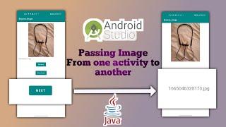 Passing image from one activity to another In Android Studio using Java | Hindi