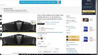 Unboxing   XPG Z1 DDR4 3200MHz PC4 25600 16GB 2x8GB 288 Pin CL 16 20 20 Memory Modules, Black AX4U32