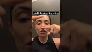 Faceyoga to depuff nose shape! Join online face yoga Masterclass #faceyogabyvibhutiarora #sharktank