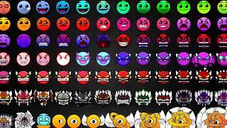 100+ Geometry Dash Difficulty Faces! (MEGA COLLECTION)