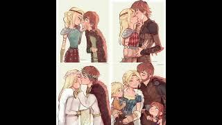 Иккинг и Астрид ключевые поцелуи комикс Икстрид  hiccup kissing Astrid #dragonzlor