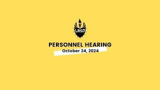 Personnel Hearing - Oct 24 2024