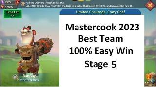 Lords Mobile MasterCook 2023 Stage 5 Fully Best Team : Limited Challenge