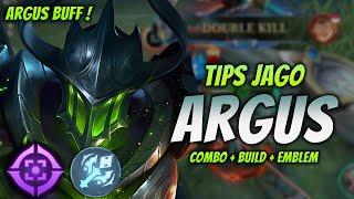 CARA MAIN ARGUS BUFF ! BUILD & EMBLEM ARGUS TERBARU 2024 ! | ARGUS EXP LANE GAMEPLAY