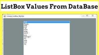 C# - How To Populate A ListBox From MySQL Database In C# [ With Source Code ]