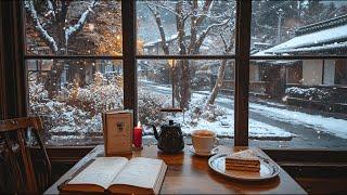 Cozy Winter Ambience️Smooth Jazz Music in Warm Coffee Shop Ambience for Relax, Study and Work