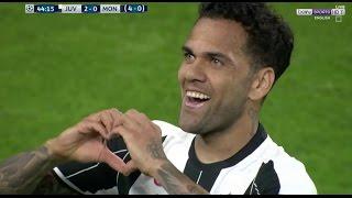 DANI ALVES AMAZING LONG SHOT GOAL / JUVENTUS MONACO