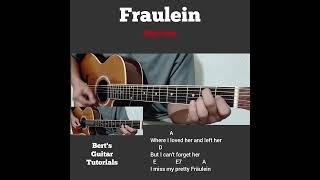 Fraulein - Bobby Helms guitar bass strumming tutorial with lyrics and chords ver.2