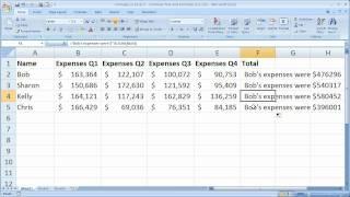 Functions/Formulas in Excel 5 - Combine Text and Formulas in a Cell