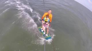 Tandem kiteboarding